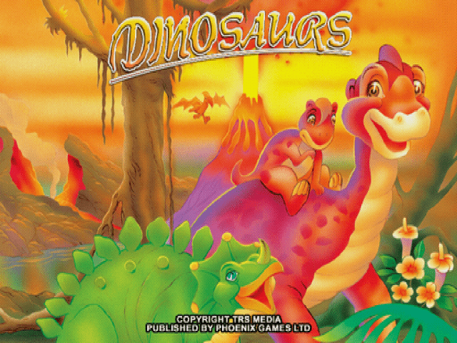 Dinosaurs title screen for Playstation